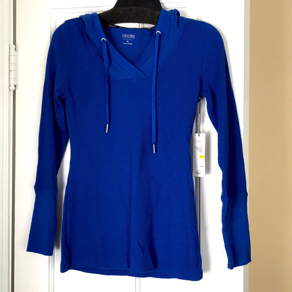 Calvin Klein Performance waffle weave hooded top